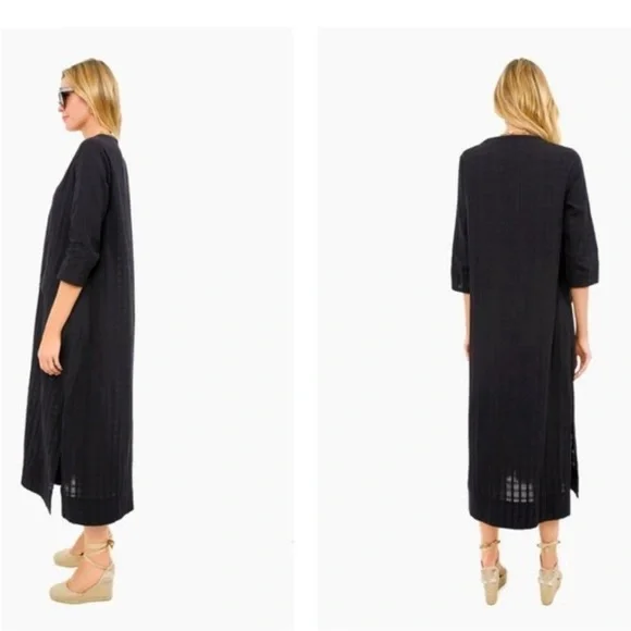 Pomander Place Black Carolina Caftan Cover Up Dress size S